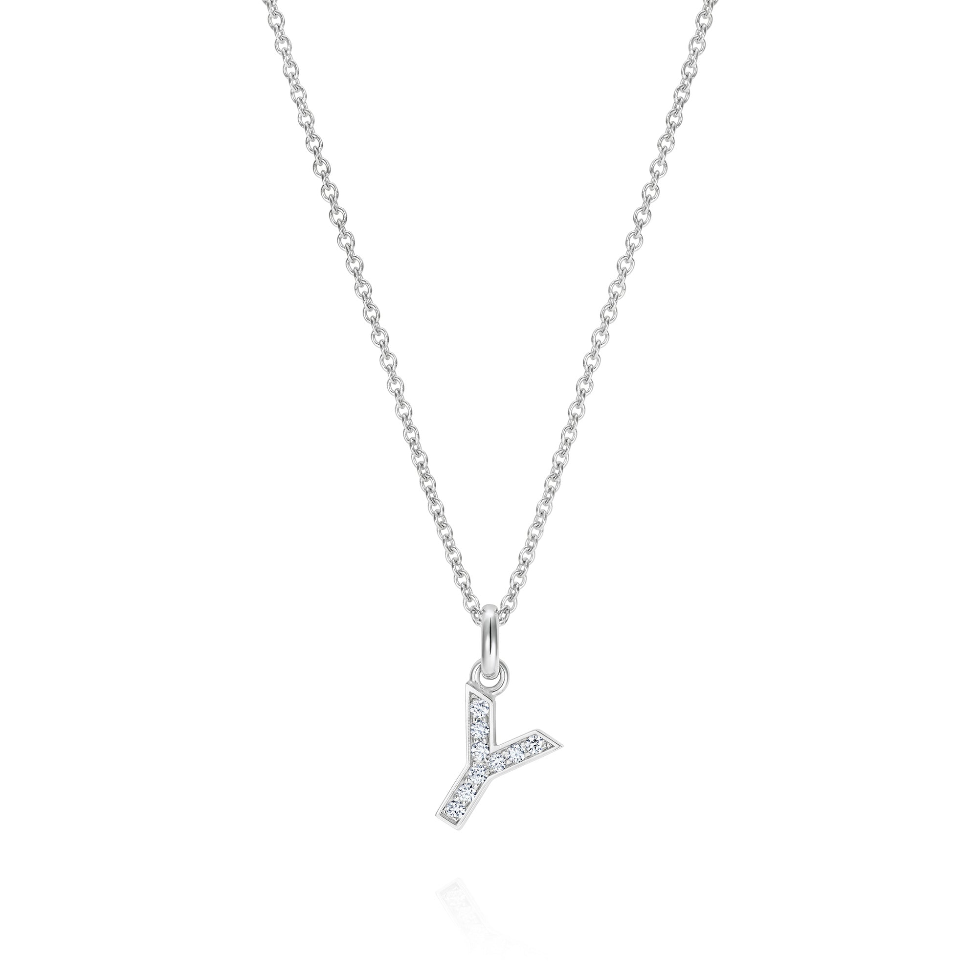 Diamond letter deals y necklace